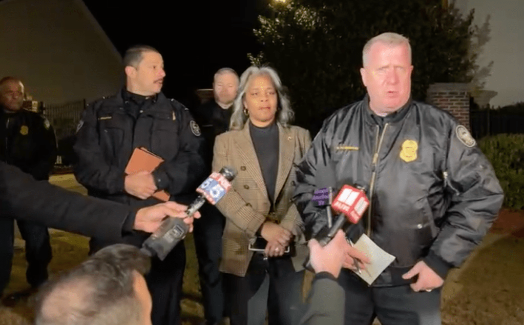 Atlanta Police Chief Darin Schierbaum speaks to reporters after the shooting in southwest Atlanta on Dec. 11, 2025.